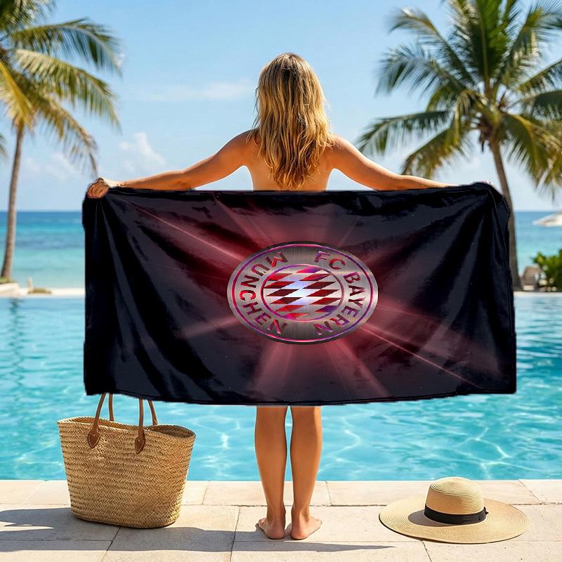 Bayern Munich Print Quick Dry Beach Towel Microfiber Absorbent Portable Travel Swimming Towel
