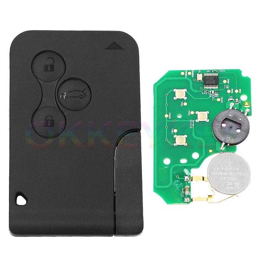Ecusells Keyless Go/ Non-keyless 3B Remote Key for Renault Megane Scenic Smart Card 433Mhz ID46 PCF7947/ PCF7926AT /PCF7943 Chip