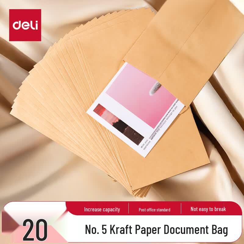 Deli No. 5 Kraft Paper Envelopes (20-Pack)