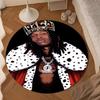 King Of The Rapper Round Rug for Livingroom,Bedroom, Palyroom, Chair Rug, Area Rug, Circle Carpet, Large Size Fan Christmas Gift