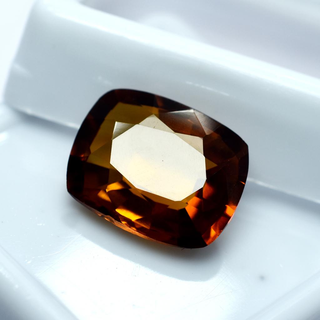 Natural Orange Sapphire Cushion Cut 10.50 Ct Ring Size Loose Gemstones CERTIFIED