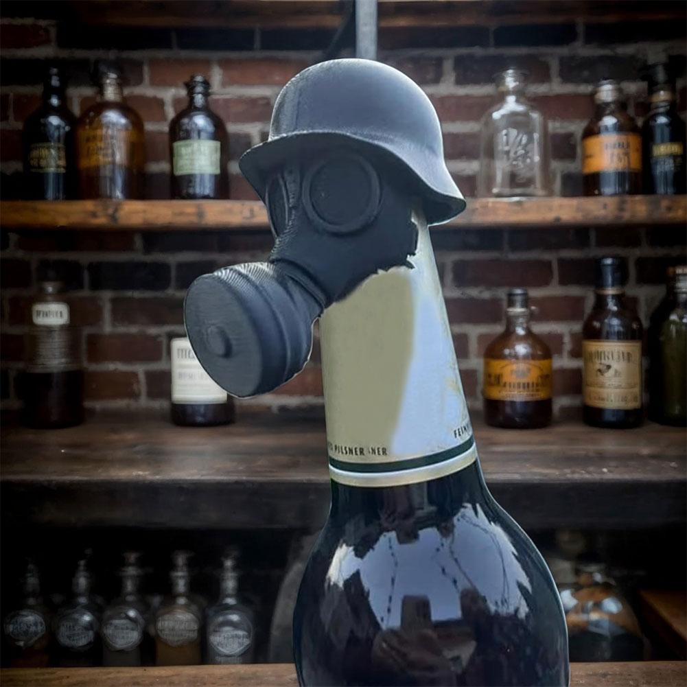 1-5pcs Champagne Wine Beer Bottle Cork Stopper Plug Gas Mask Shape Wine Bottle Sealer Cap Stopper Bar Kitchen Tool