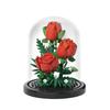 Preserved Flower Gift: Sunflower & Rose with Cover - Building Block Ornament for Boys & Girls