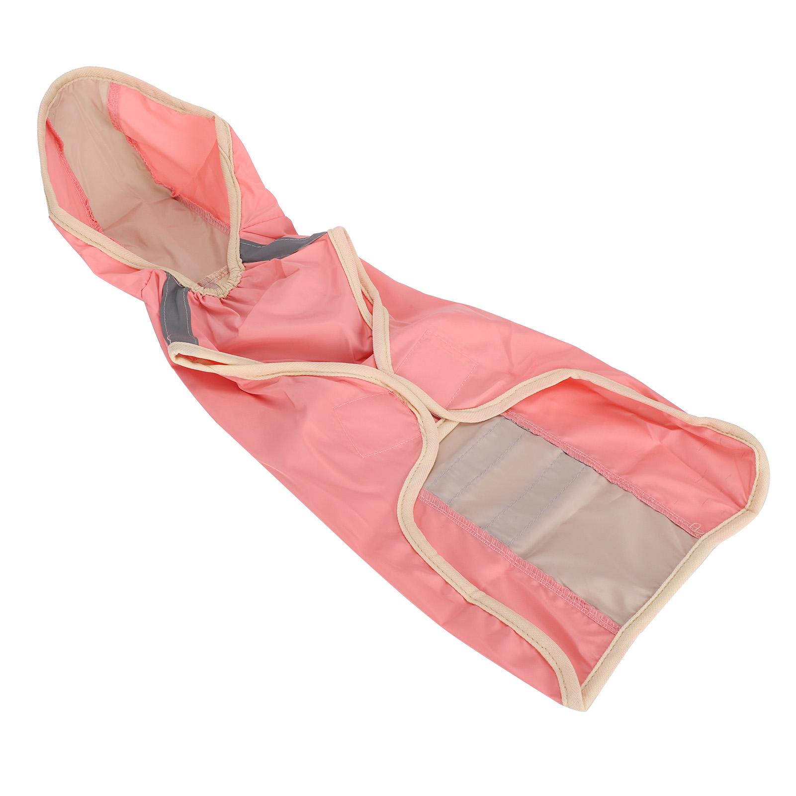 

Dog Raincoat Polyester Pet Rain Cape Jacket Reflective Stripe Waterproof Breathable S
