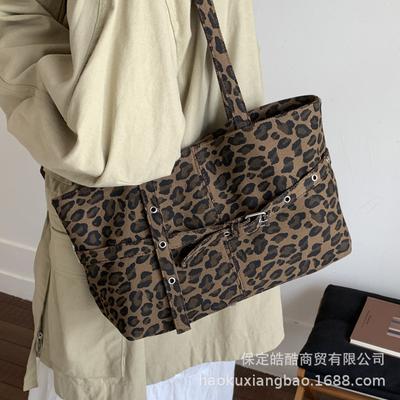 Beliebte Damentasche dieses Jahres 2025 neue trendige High-End-Retro-Schulter-Achseltasche Leopardenmuster Messenger-Tragetasche