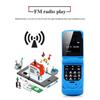 Mini Flip Mobile Phone 0.66 Inch Screen Bluetooth Dialer Smallest Mobile Phone