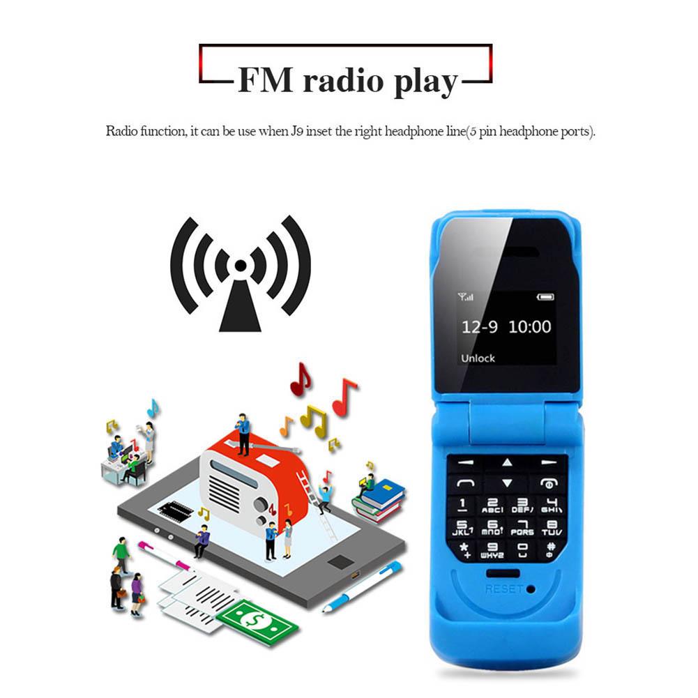 Mini Flip Mobile Phone 0.66 Inch Screen Bluetooth Dialer Smallest Mobile Phone