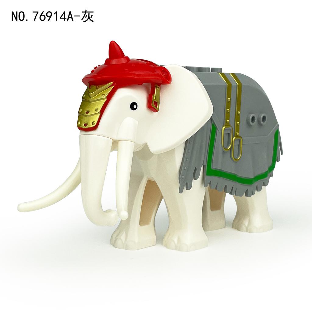 MOC City Animal Building Block Tiger Sika Deer Giraffe Chimpanzee Elephant Figures Zoo Fram Accessories Bricks Children Toys