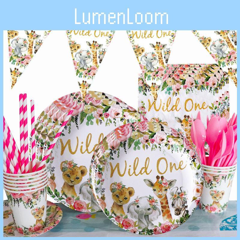 One Vibrant Birthday Party Supplies Featuring Festive Decorations And Cake Toppers**