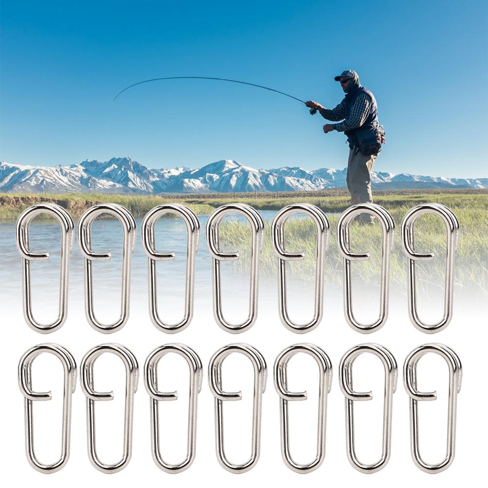 50 BUC Clipuri de Pescuit Ovale Puternice din Oțel Inoxidabil Conector Snap Interlock Accesorii Mărime Mare