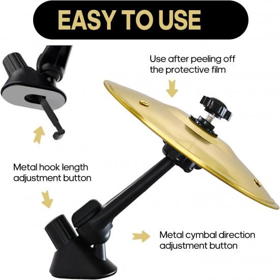 Car Cymbal Air Vent Mini Drum Crash Cymbal For Car Dashboard, Compact & Durable Musical Car Accessory For Drivers, Fits All Vehicles