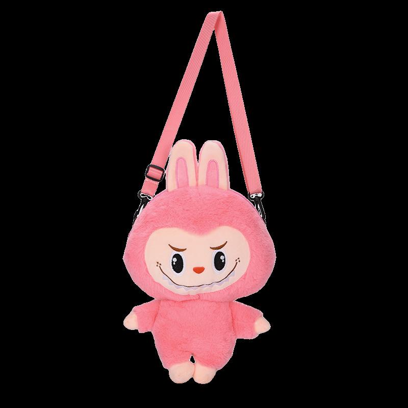 

Мультяшная детская сумка осенне-зимняя тканевая плюшевая маленькая школьная сумка игрушечная плюшевая кукла креативная школьная сумка розовый
