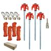 Fluorescent Spiral Tent Stake - Hexagonal Awning Anchor for Camping
