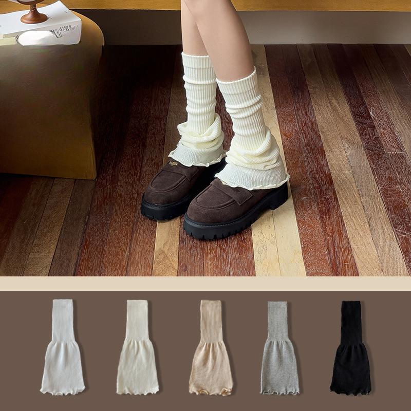 Female Spring and Autumn Pure Cotton Knit Academy Wind Socks