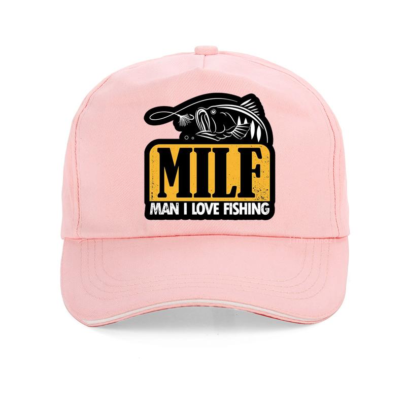 MILF Unisex I Love Fishing Funny Unisex baseball cap Fashion Unisex Summer Fishing hat adjustable outdoors Snapback hats bone