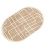 Oval Solid Color Abstract Floor Mat Bathroom Absorbent Anti Slip Foot Mat Bathroom Door Mat