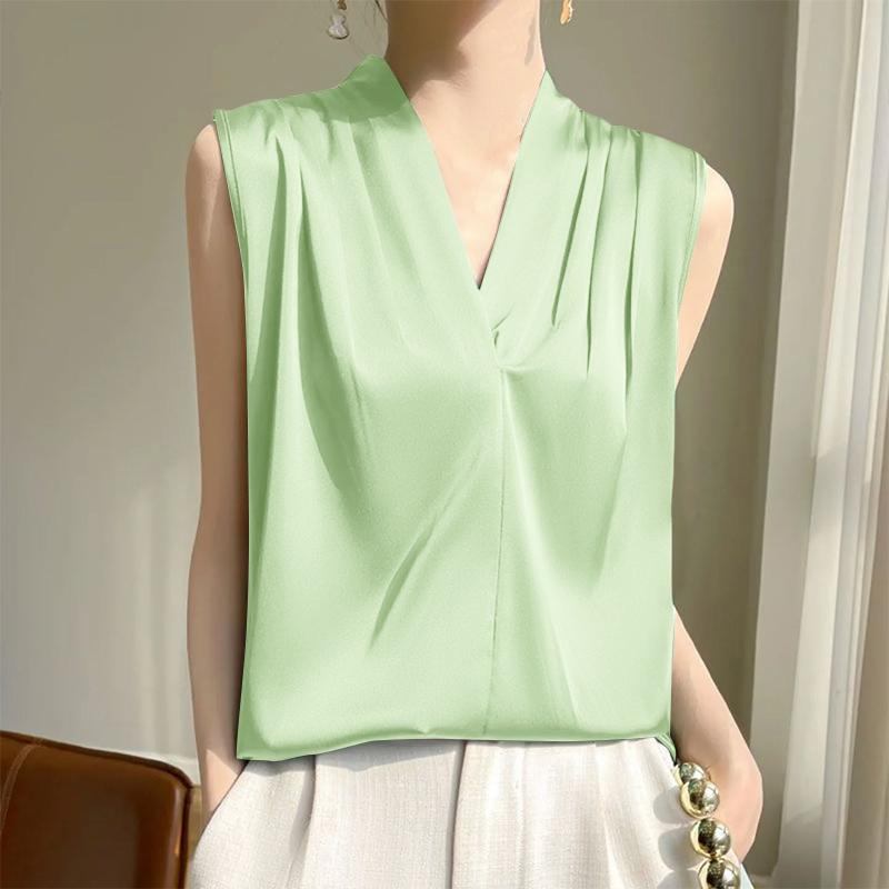 

ZANZEA Женские повседневные майки без рукавов с V-образным вырезом, свободного кроя