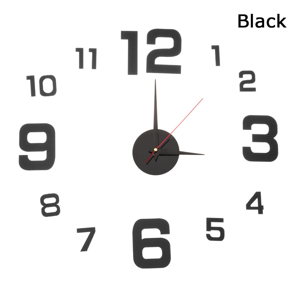 DIY Luminous Stickers Wall Decor Wall Clock Digital Clock 3D