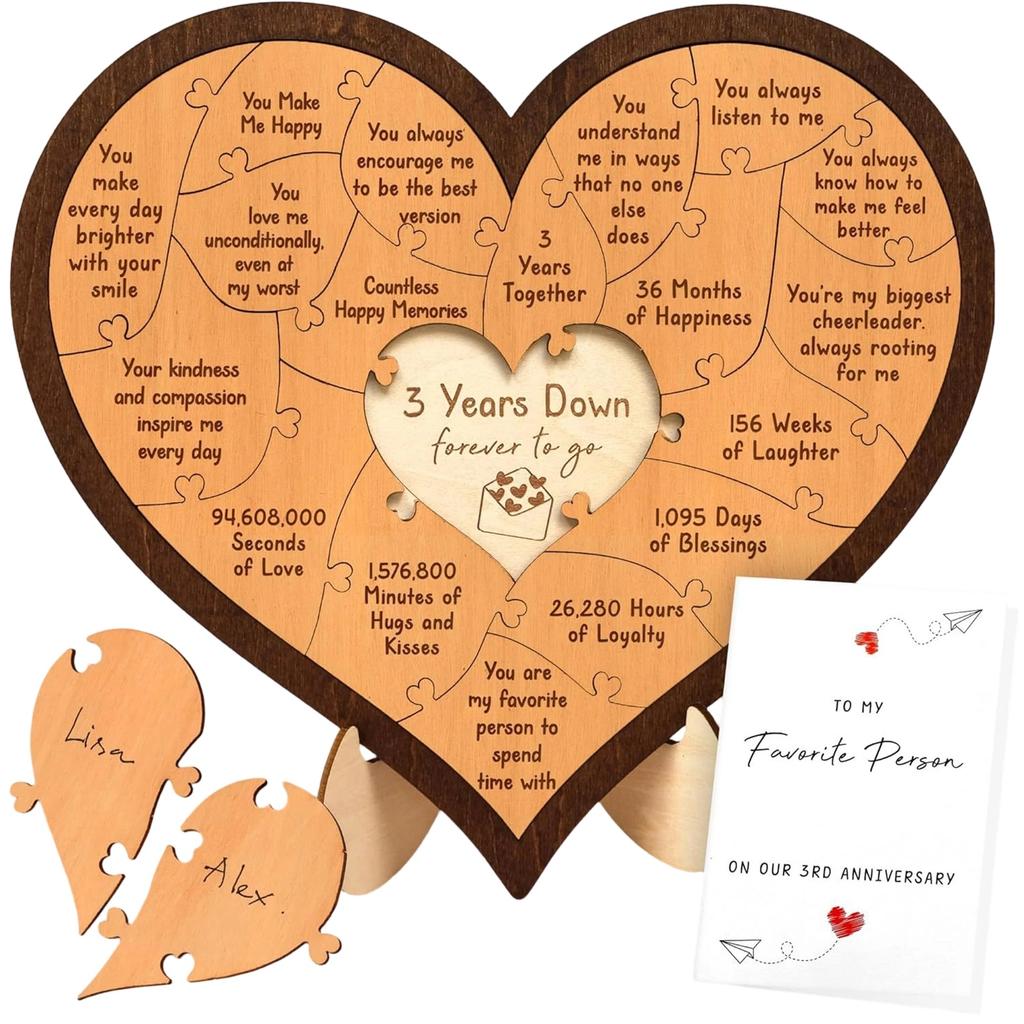 Valentine's Day Gift Commemorative Gift Wooden Love Puzzle