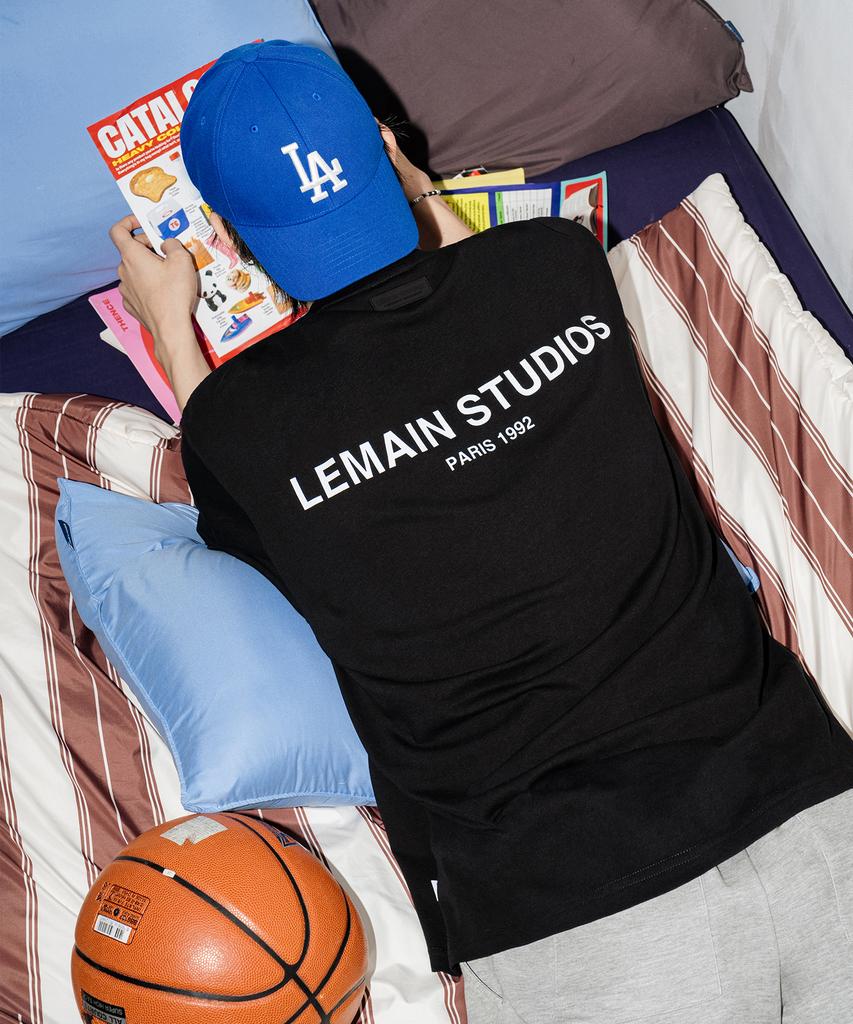 LEMAIN SECOND Back Point Studio Oversized Short Sleeve T-Shirt [Black]