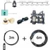 Expandable Water Sprayed Set 30PSI 12V 60W Pumps 6 Brass Jet Nozzles 300cm Inlet Hose For Patios Cooling Plant Watering