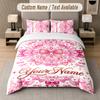 Neon Rainbow Theme Custom Text Or Name 3Pcs Bedding Set 1 Flat Sheet & 2 Pillowcases Personalized Home Bedding