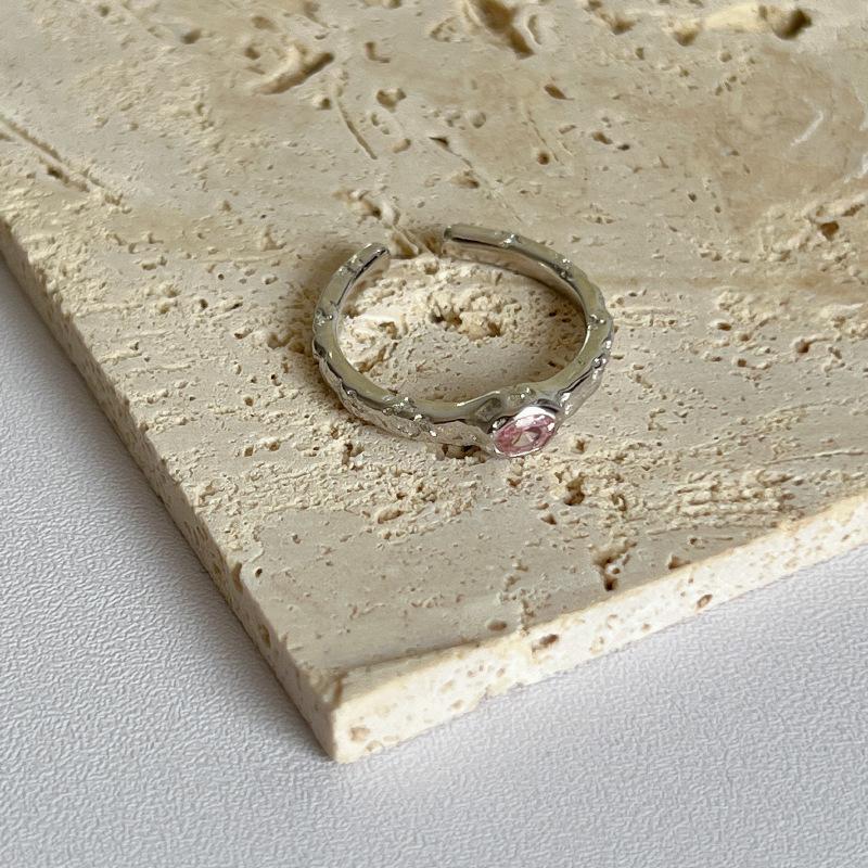 

Contemporary Style Ins Copper Ring With Beautiful Colorful Zirconia For Women Stylish