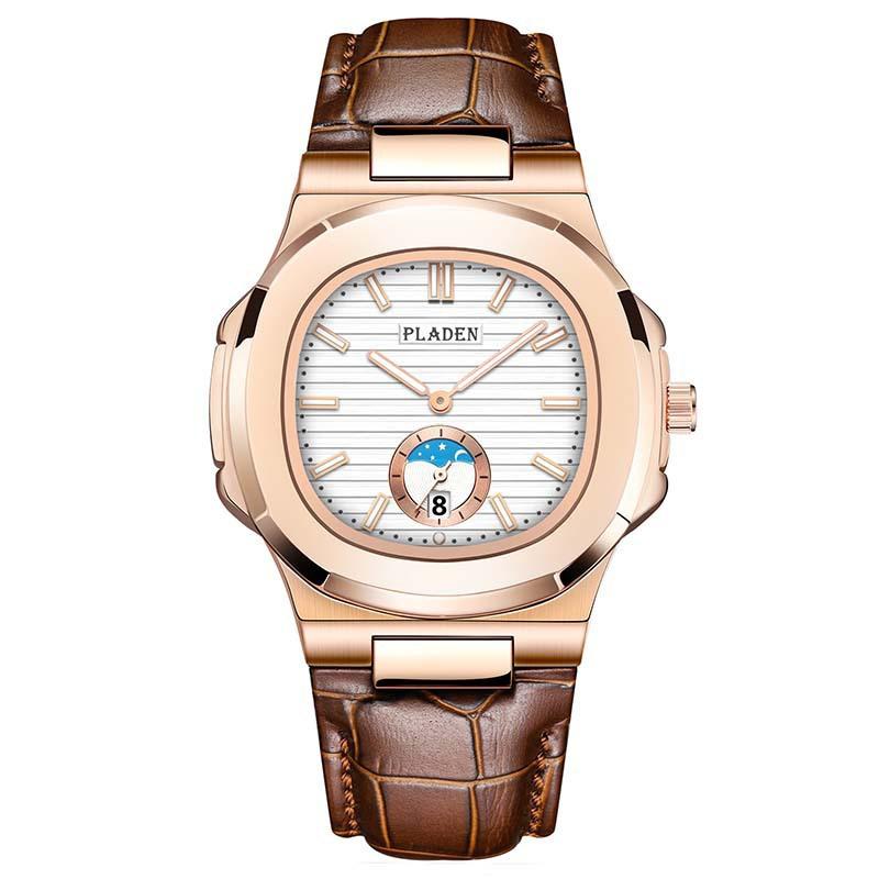 Classic Men's High-end Fashion Business Stainless Steel Waterproof Quartz Watch