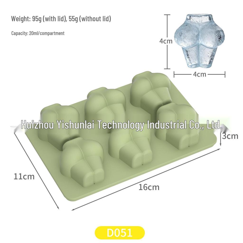 Silicone Ice Cube Tray with Lid: 4-Grid Frozen Soup & Food Storage Box