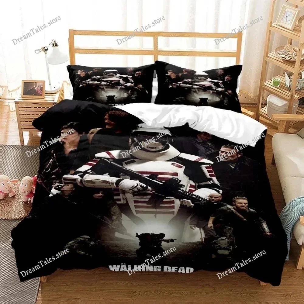 Duvet Cover The Walking Dead 3D Exquisite Anime Cartoon Digital Print Bedding Set Comforter Bed Youth Home Decor Boys Gift963