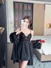 Sexy Pajamas Women Ice Ribbon Chest Pad Lace Lace Summer Beauty Back Suspender Pajamas Pure Desire Silk Loungewear