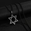 [Collana Coppia Esagramma] Collana Esagramma in Acciaio Inossidabile Nero Dorato - Ciondolo Stella Esagonale Gioielli Traforati Set Coppia - Regalo per le Feste
