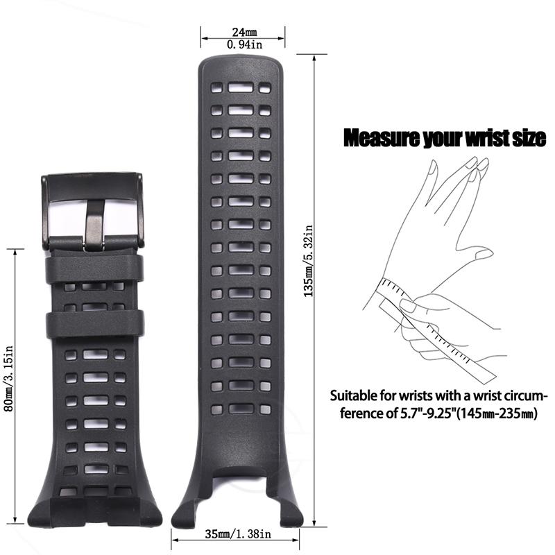 Rubber Watch Band For Suunto Ambit 3 Peak Ambit 2 2R Men's Silicone Waterproof Strap Bracelet Replacement Watch Accessories