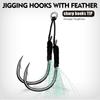5 Pairs Lure Fishing Hook Sea Fishing High Carbon Steel Hook With Feather Fishing Gear Accessories