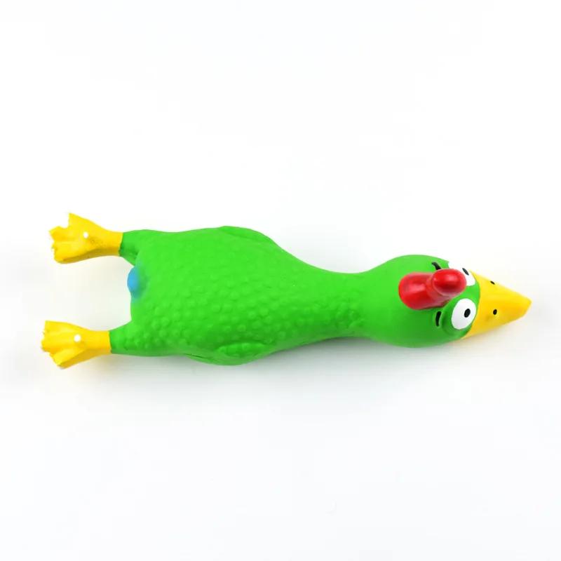 

Latex Squeaky Chicken Dog Toy Durable Rubber Chew Sound Toy for Puppy Interactive Training