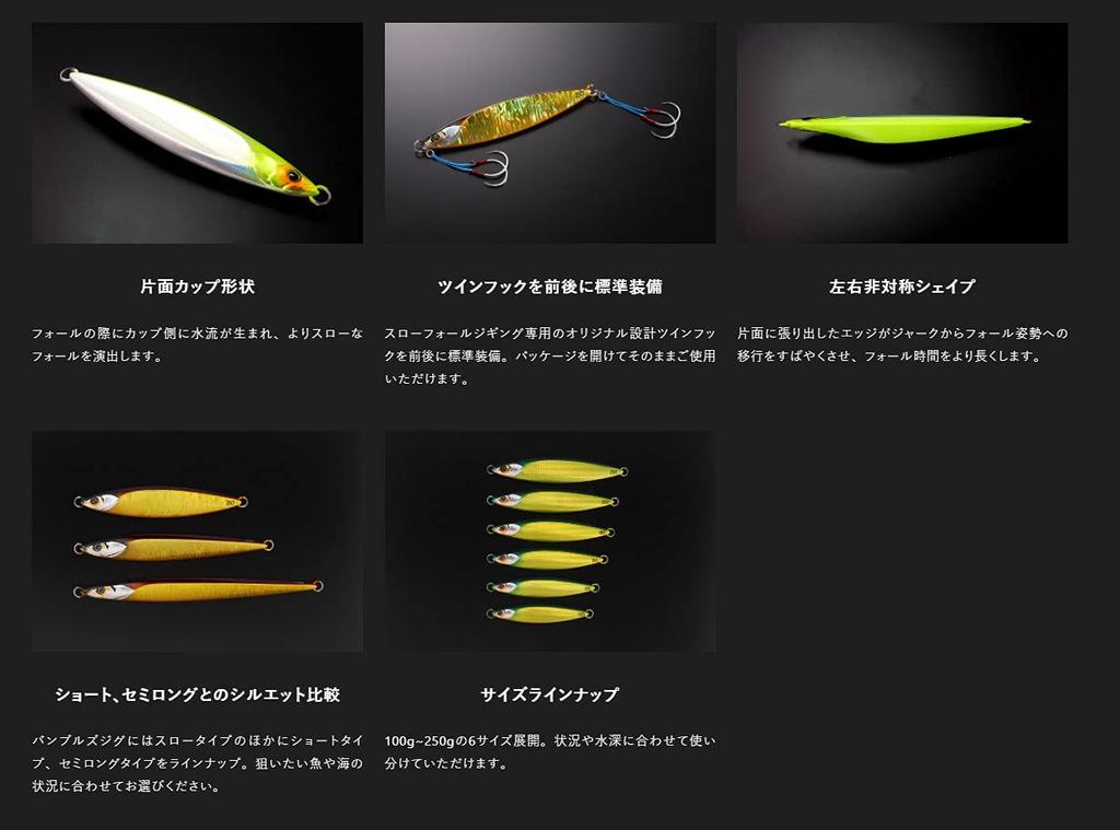 JACKALL Bumbles Jig Slow 100g Wave Holo Sardine/Magma