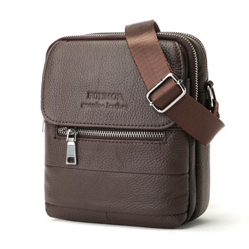 OURBAG Men Vintage Cowhide Leather Shoulder Messenger Bag Crossbody Small Satchel