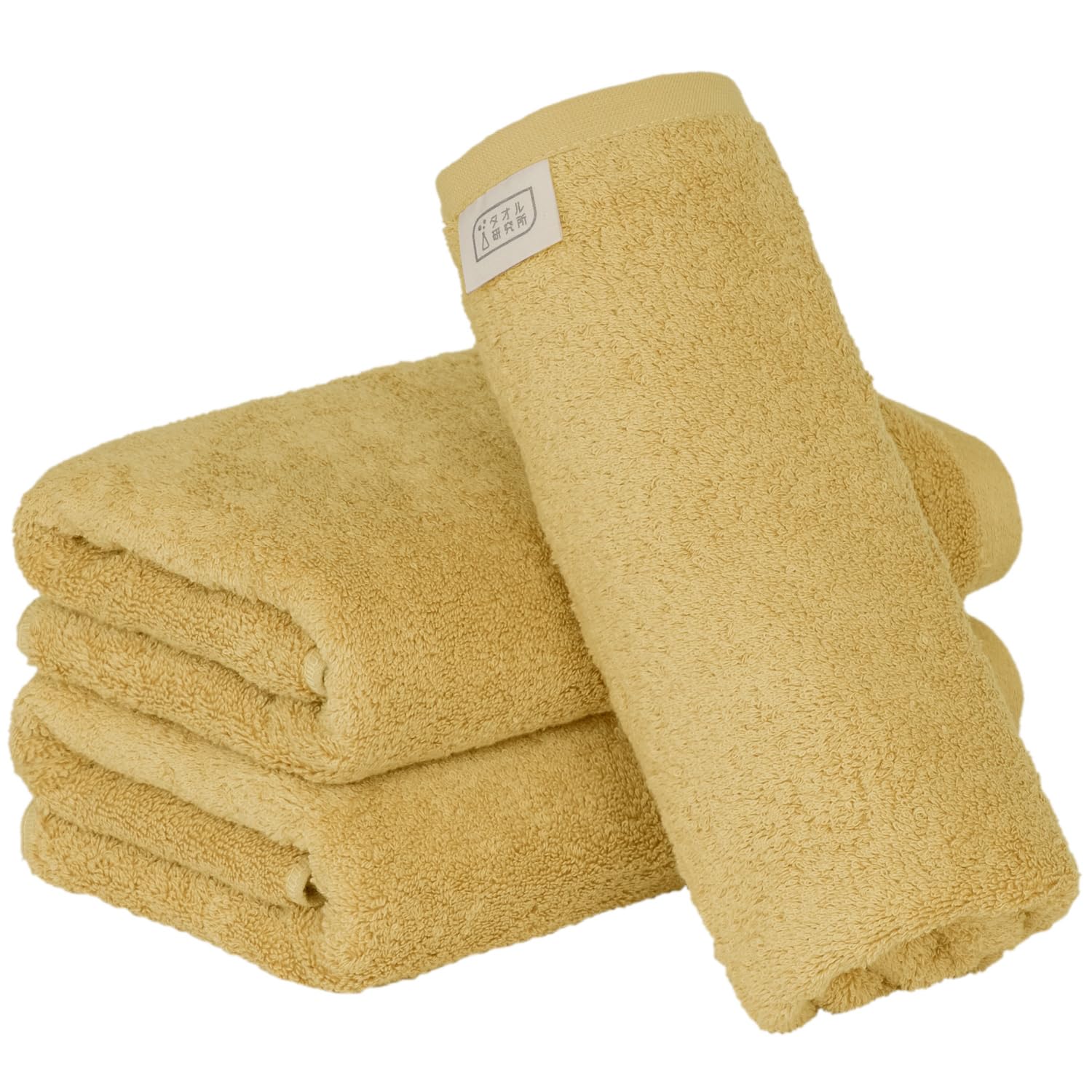 

Towel Laboratory Mini Bath Mustard Set of JapanTechnology [Naturally Soft] #024 Towels, Yellow, 3, Soft, Thick, Smooth, Long-Lasting, Fast-Absorbent,