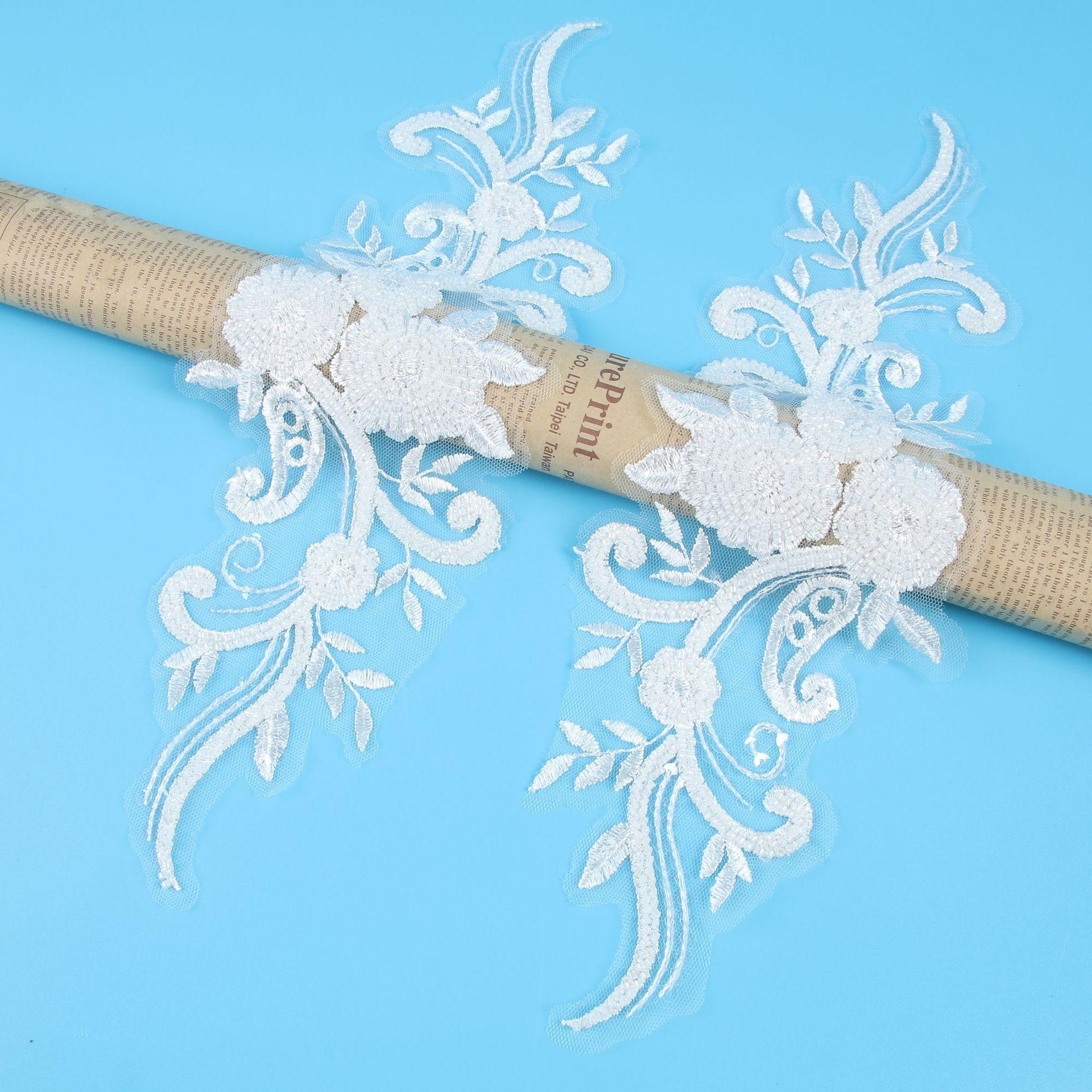 

Звездное кружево вышивка вышивка бисером кружево цветочные аксессуары свадебное платье цветок наклейка платье бисер трубка аксессуары для одежды головные уборы аксессуары 37*11cm