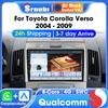 Car Radio for Toyota Verso Corolla 2004 2005 2006 2007 2008 2009, Wireless Carplay Screen, Android Auto, GPS Navigation, 2din Stereo