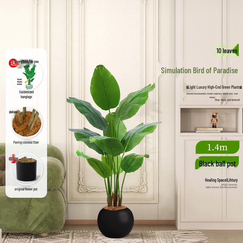 Luxurious Indoor Bionic Bird of Paradise Faux Plant