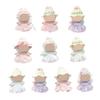 Baby Clothes Set with Hats Hair Accessories Soft Fabric Doll Wedding