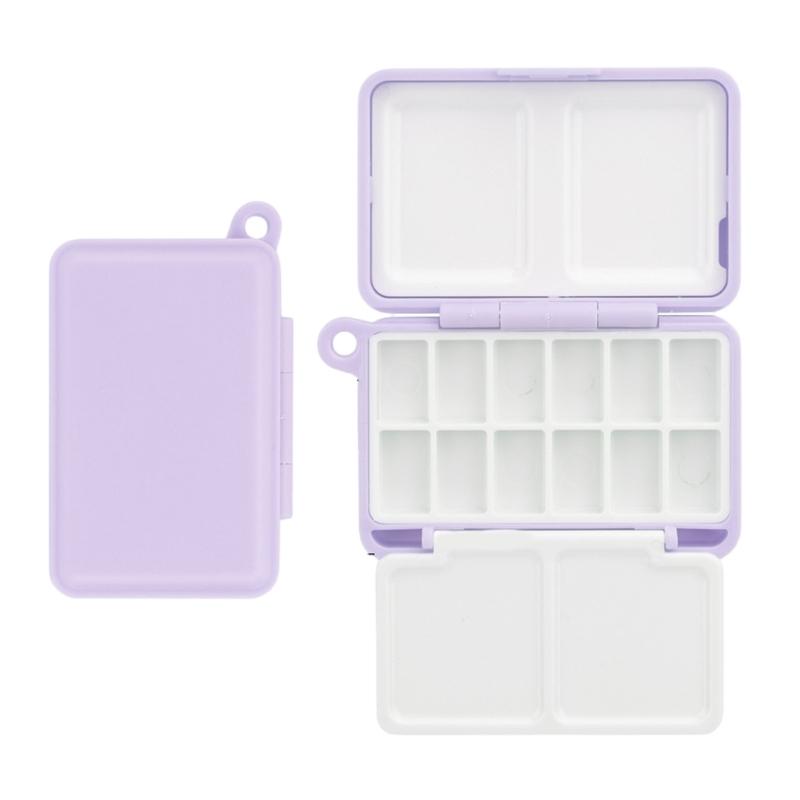 Watercolor Box with Lid Watercolor Pans for Travel Painting Empty Watercolor Tins Box with Pans Watercolor Paint Palette