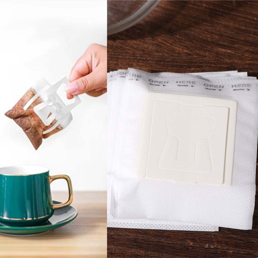 50Pcs Single Serve Coffee Filter Paper Bag Non-woven Fabric Disposable Coffee Fliter Bag  Travel