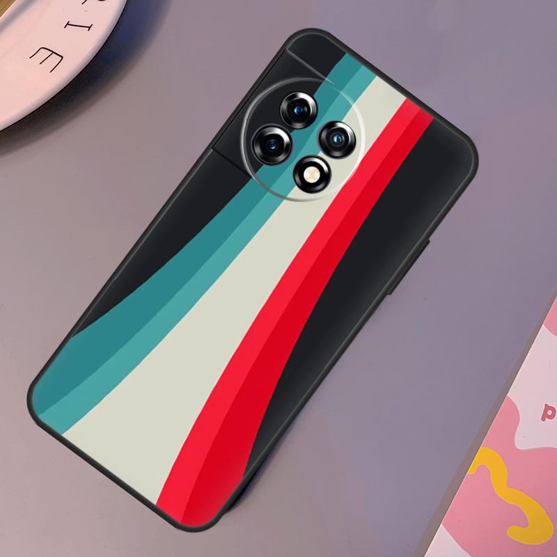 Retro Stripes Aesthetic Vintage Case For OnePlus Nord 3 2T N10 N20 CE 2 Lite OnePlus 9 10 Pro 9RT 10R 10T 12R 11 12 Cover