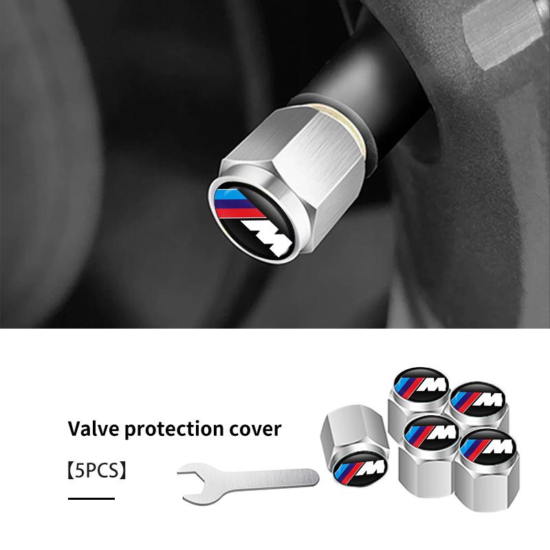 

5PCS Car Tire Valve Caps Theftproof Aluminum Wheel Tyre Stem For BMW E70 E91 E30 G30 E53 M3 M5 X6 X4 X7 E92 E93 X1 X3 X5