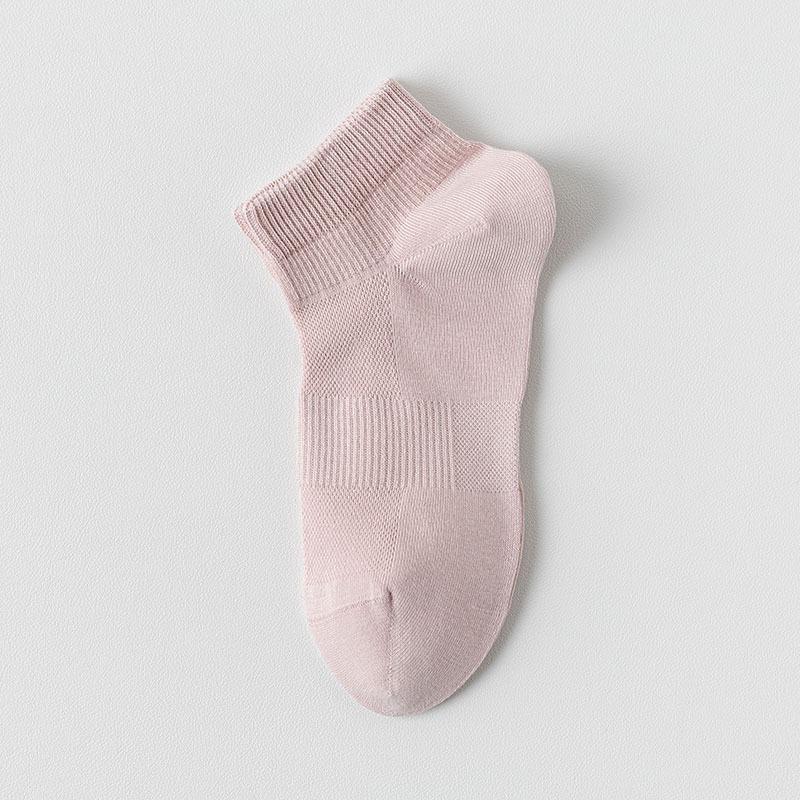 Women's Summer Thin Sweat Absorbing Breathable Mesh Breathable Deodorant Short Cotton Socks