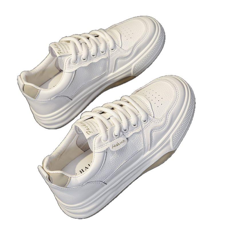 Flat-bottomed wear-resistant and lightweight little white shoes, spring and autumn board shoes, new versatile and breathable 2025 casual sports soft