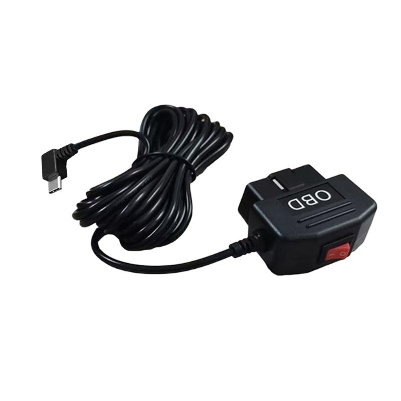 

OBD2 Power Adapter For hurry Camera Featuring double Mode Selection Automatic Low Battery Protection 3 5M Cable Type C Connection