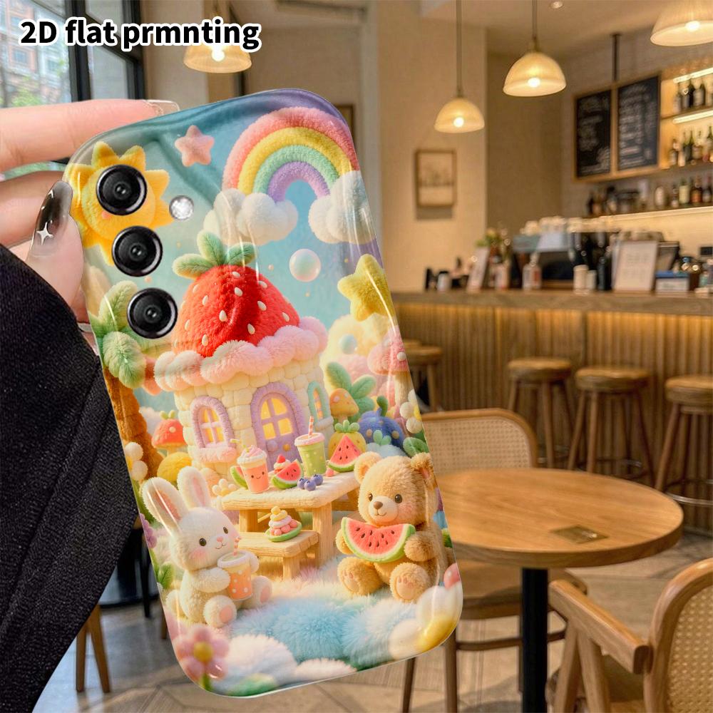 Phone Case: 2D Flat, Fits Samsung Galaxy A34 A35 M05 M06 S20 S22 S21 FE Plus 5G Protective Case, Strawberry Top Summer, Perfect Holiday Gift for Chris